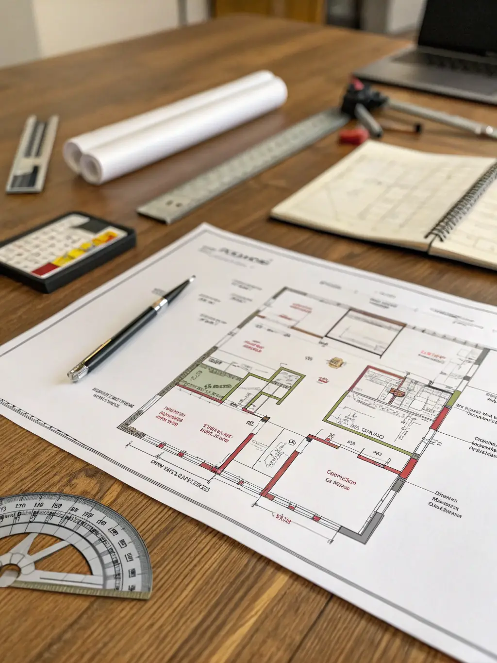 A detailed architectural blueprint of a bathroom layout, showcasing precise measurements and design elements, emphasizing Vitra Bathroom's meticulous planning and design process.